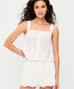 Tie-Front Cami Tank Top