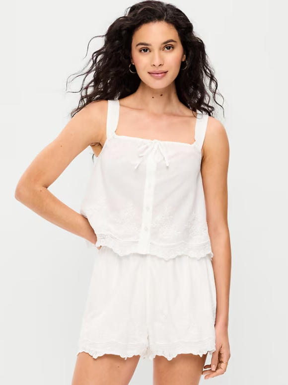 Tie-Front Cami Tank Top