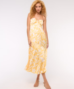 Twist-Front Flowy Maxi Dress
