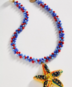 CASHFANA Stella Star Pendant Beaded Necklace